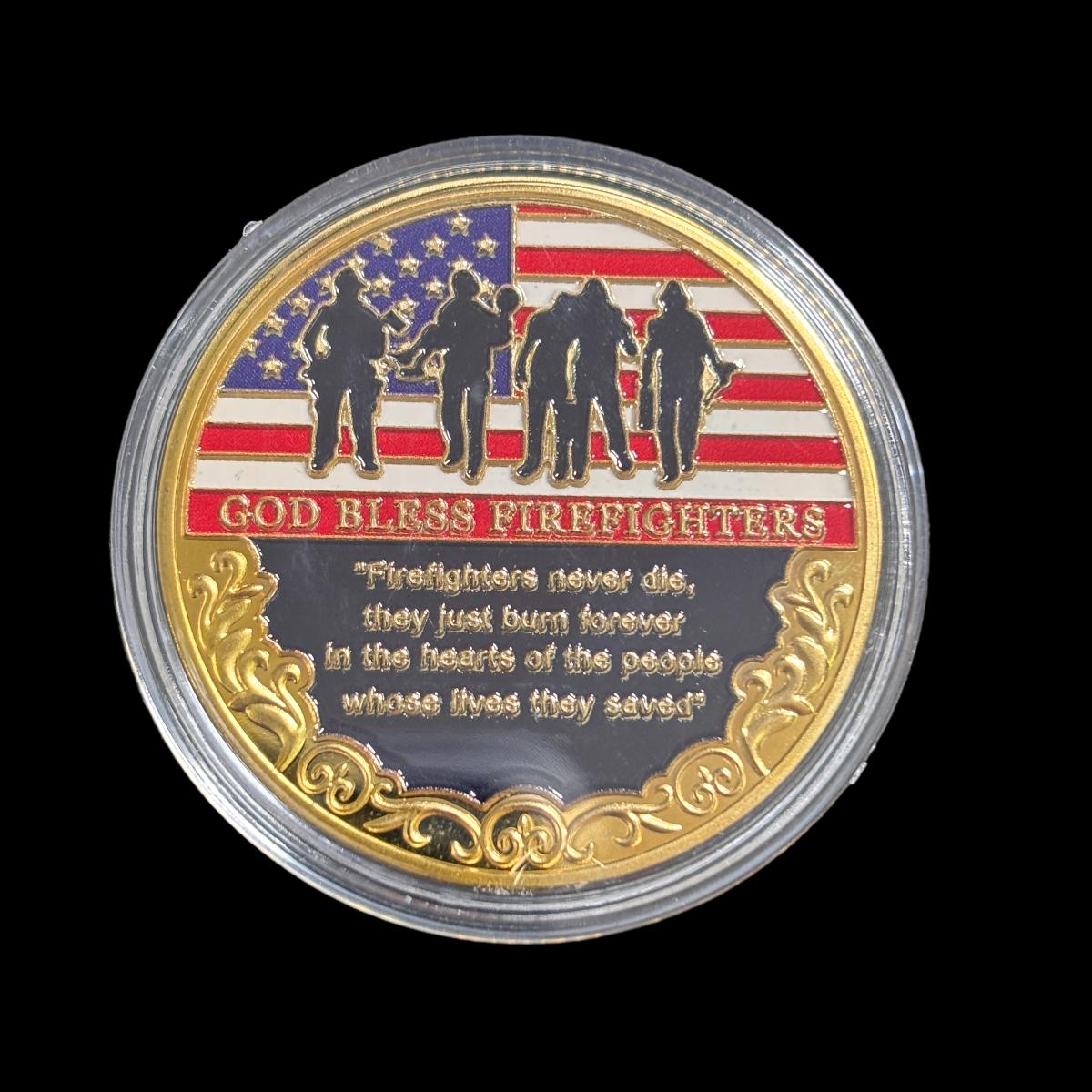 FIRE DEPT. FOR YOUR SERVICE Challenge Coin