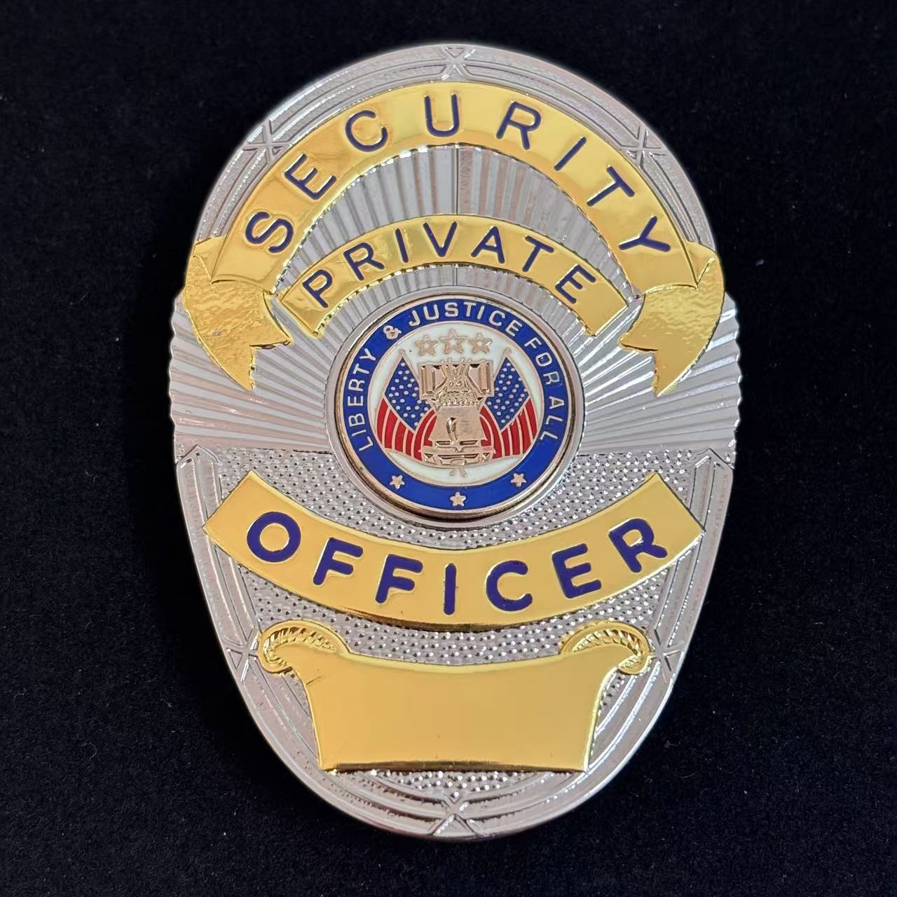 Security Private Officer Liberty & Justice For All BADGE Replica Movie Props