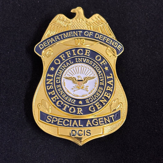 Special Agent Defense Criminal Investigation Service DCIS Badge Replica Movie Props