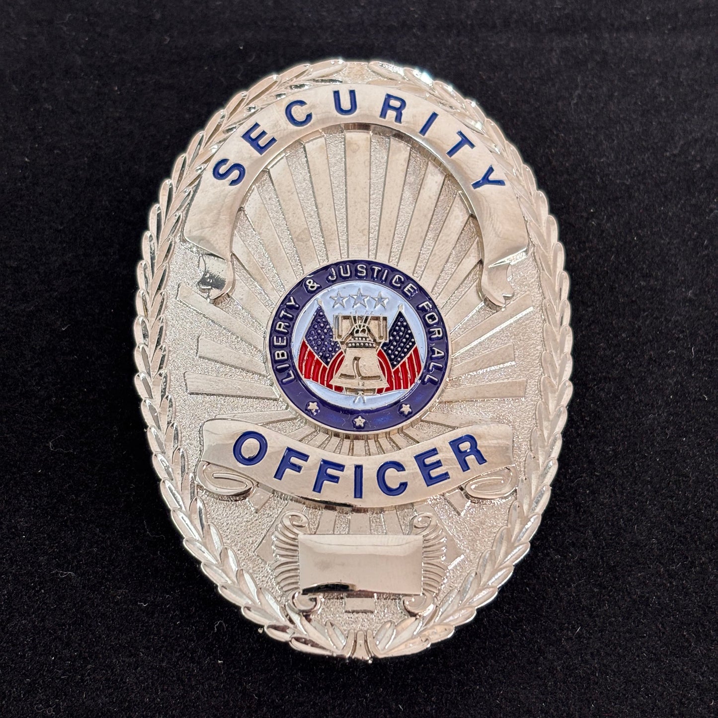 Liberty & Justice For All Security Officer Badge Replica Movie Props Customizable number