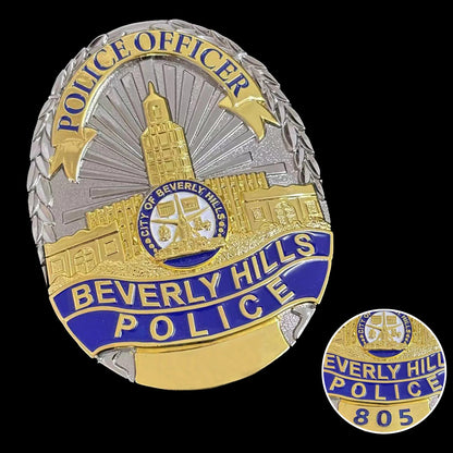 US Beverly Hills Detective Police Badge Replica Movie Props Customizable number