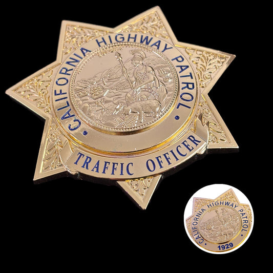 US Traffic Officer CHP highway patrol Badge Replica Movie Props Customizable Number