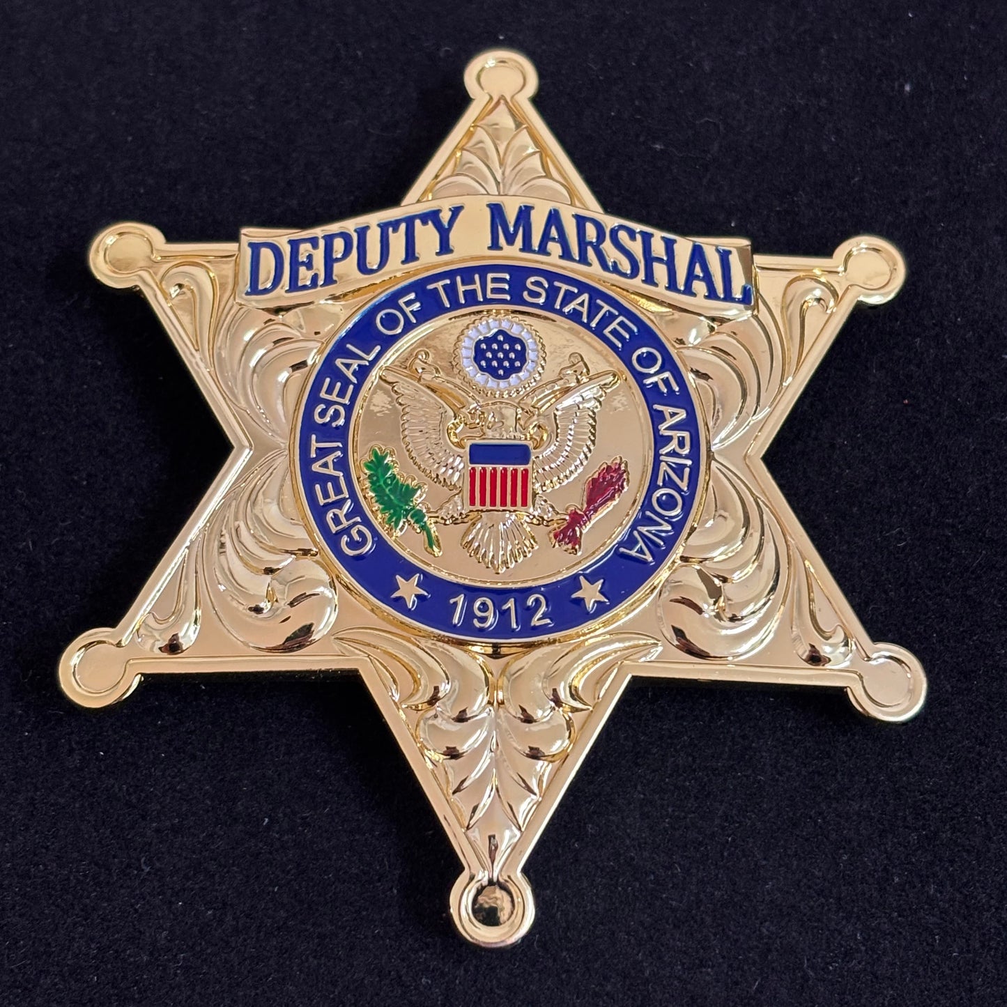 Great Seal Of The State Of Arizona Deputy Marshal Badge Replica Movie Props