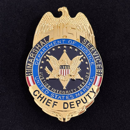 US Marshal Service Chief Deputy USMS Badge Replica Movie Props