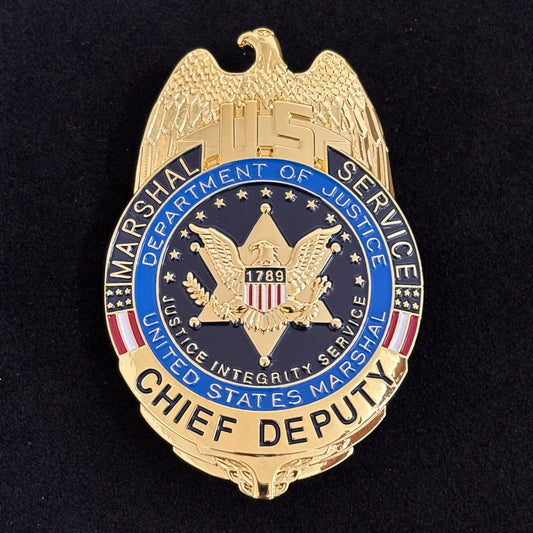 US Marshal Service Chief Deputy USMS Badge Replica Movie Props