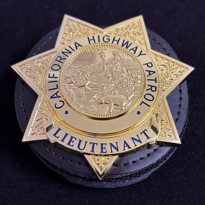 US CHP Lieutenant highway patrol Badge Replica Movie Props Customizable Number