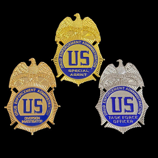 3 US DEA Police badge Set Replica Movie Props