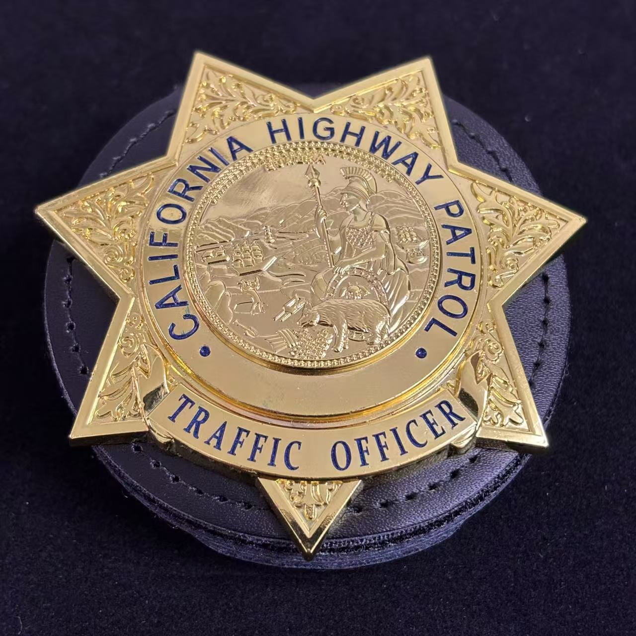 US Traffic Officer CHP highway patrol Badge Replica Movie Props Customizable Number