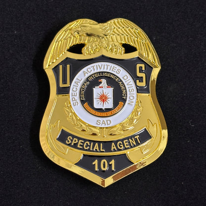 Special Activities Division Special Agent BADGE Replica Movie Props 101