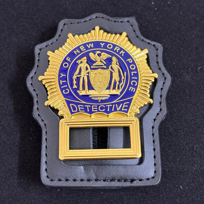 NYPD New York Police Detective Badge Replica Movie Props Customizable Number