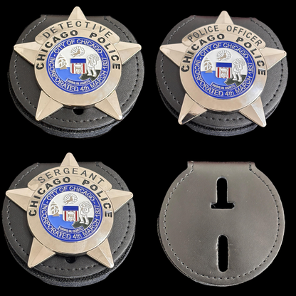 CPD Chicago Police Officer Detective Sergeant Badge Set Replica Movie Props