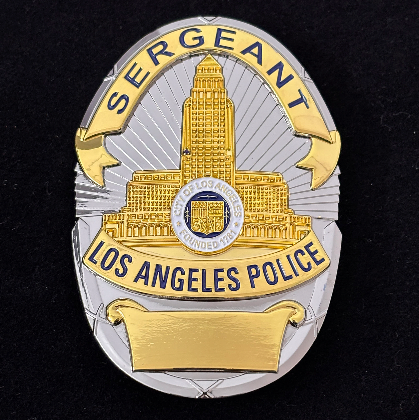 LAPD Los Angeles Sergeant Police Office Badge Customizable Number