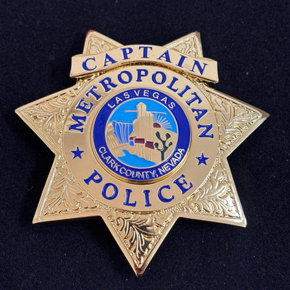 Las Vegas Metropolitan Police Captain BADGE Replica Movie Props