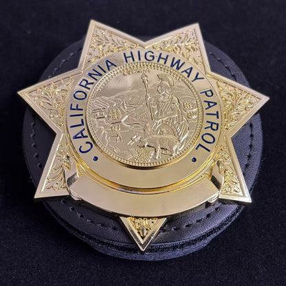 US CHP California Highway Patrol Badge Replica Movie Props Customizable Number & Name