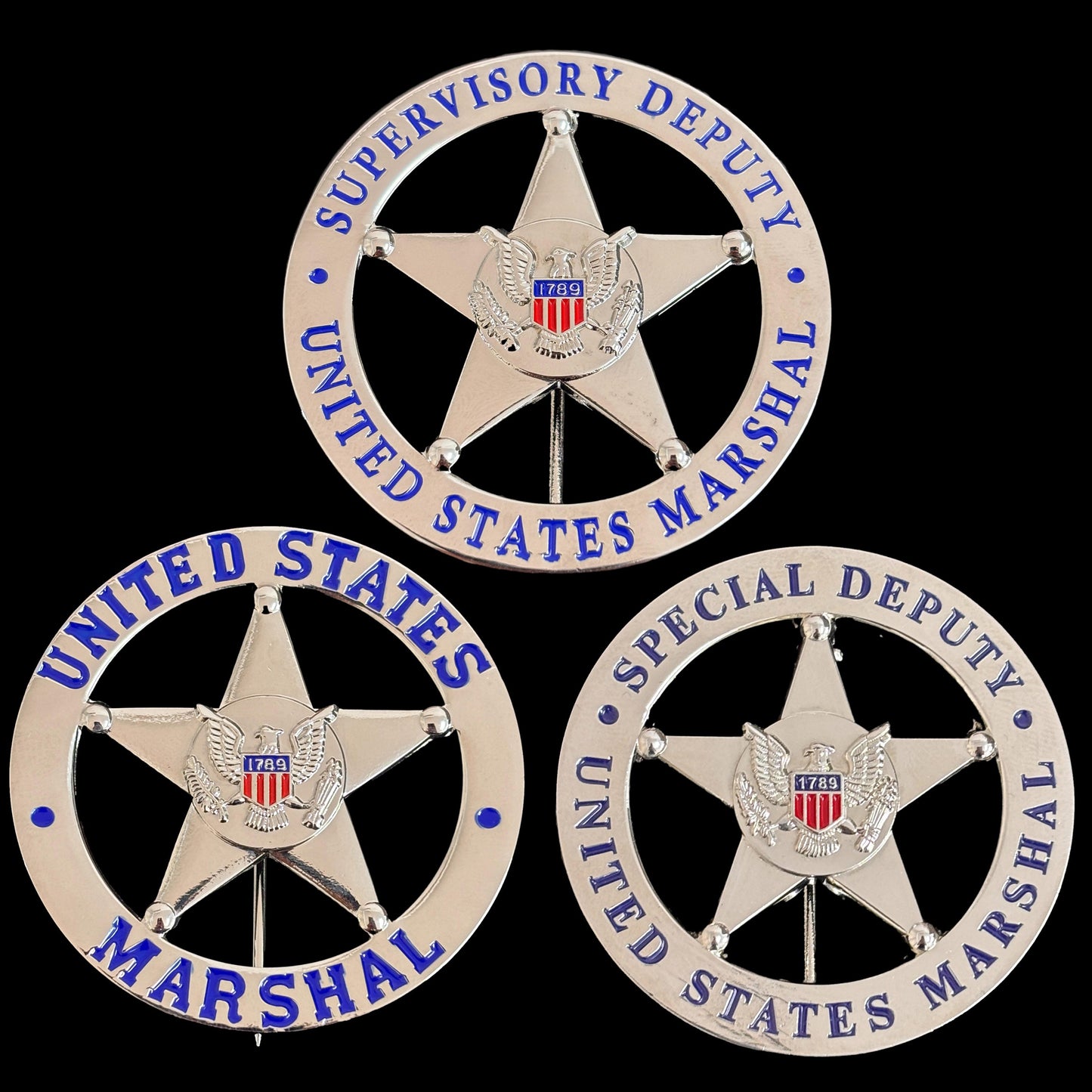 US Marshal Badge Set Replica Movie Props