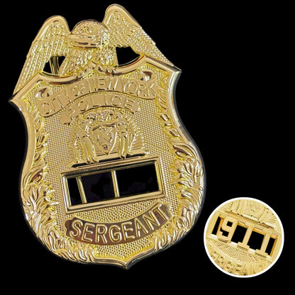 City Of New York Police Sergeant BADGE Replica Movie Props Number Customize