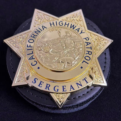 US CHP Sergeant highway patrol Badge Replica Movie Props Customizable Number