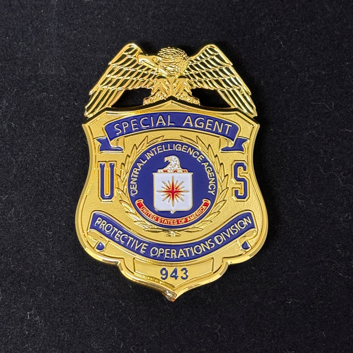 CIA Protective Operations Division Special Agent Badge Replica Movie Props Num 943