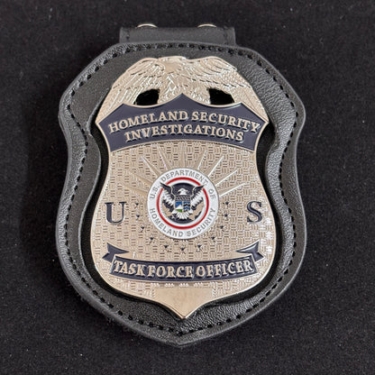 US HSI TFO Task Force Officer Homeland Security Investigations Badge Replica Movie Prop