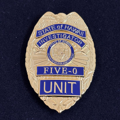 Hawaii Five-O Unit Investigator Police Badge Replica Movie TV Props