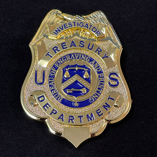 US Investigator Treasury Department  Badge Customizable Number