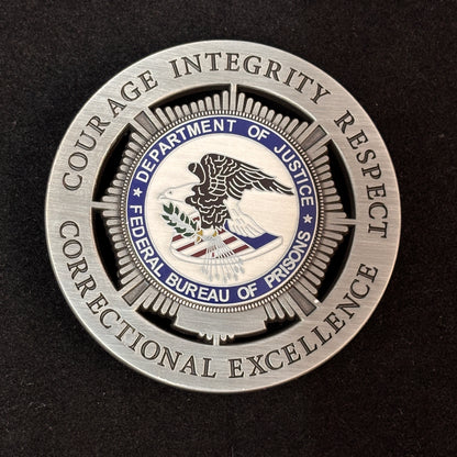 Department Of Justice Federal Bureau Of Prisons Badge Customizable Number