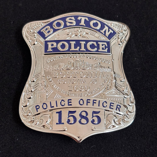 Boston Police Officer Movie Props Badge Badge With Number 1585