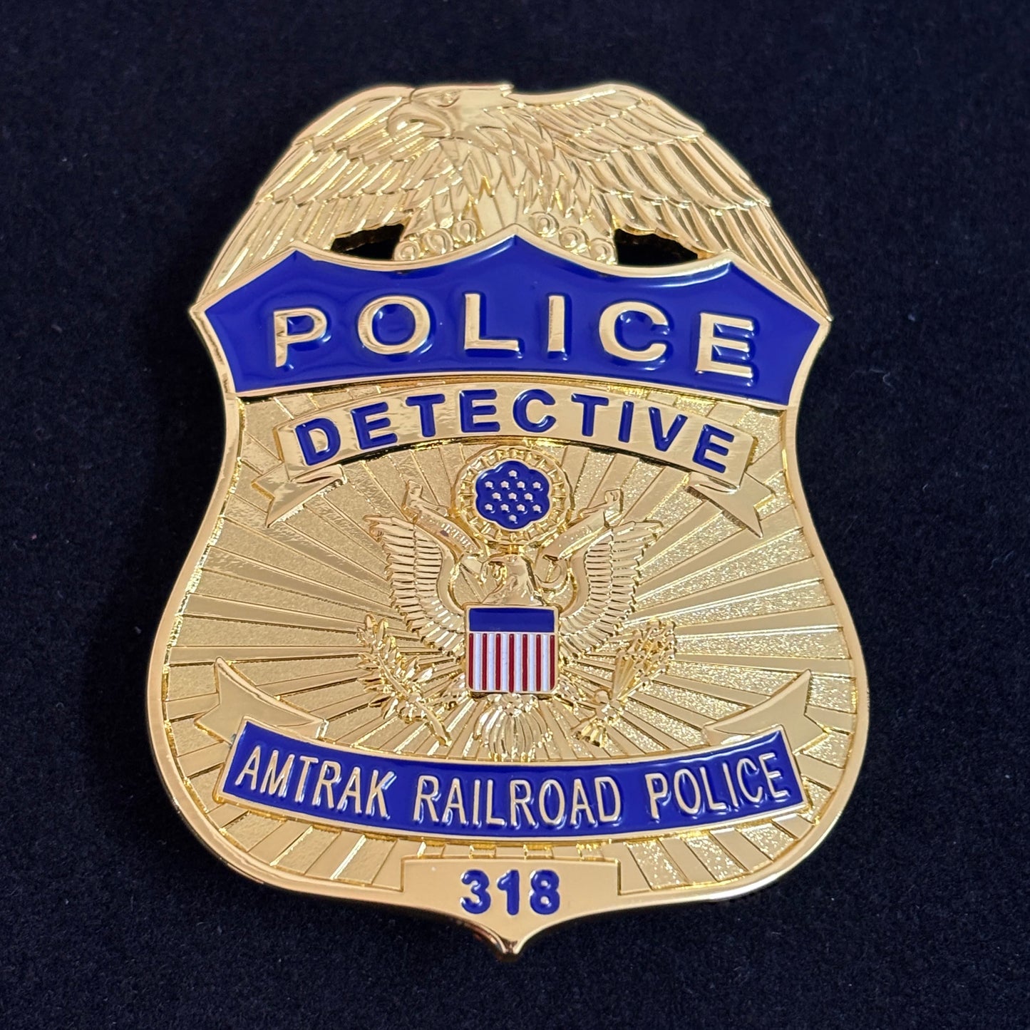 APD Railroad Detective Police Badge Replica Movie Props With #318