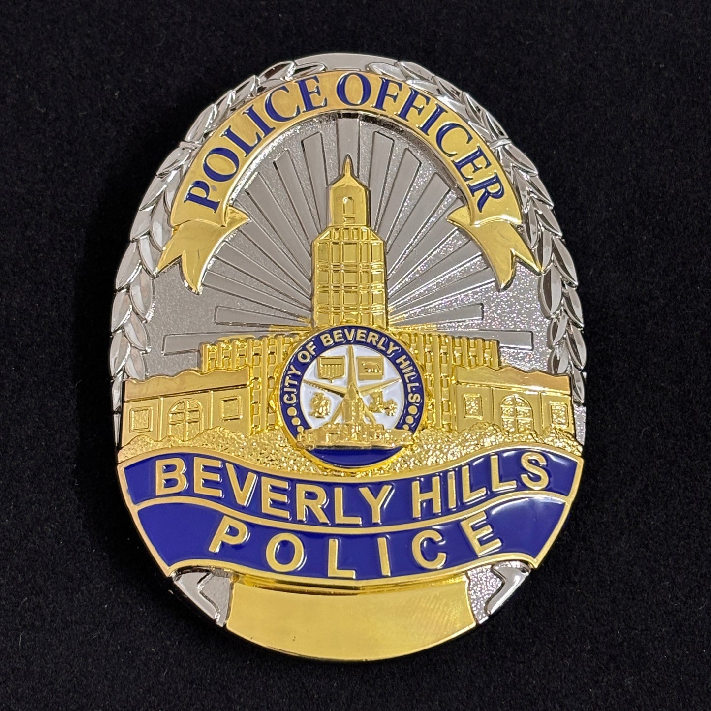 US Beverly Hills Detective Police Badge Replica Movie Props Customizable number