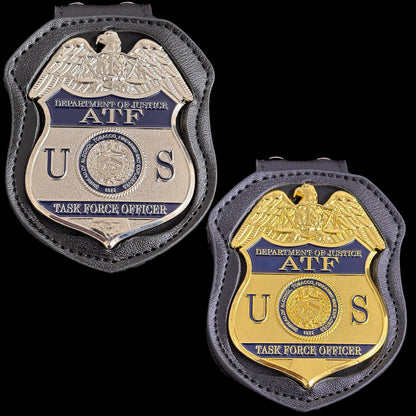 Set of ATF Special Agent and Task Force Officer Badge Replica Movie Props