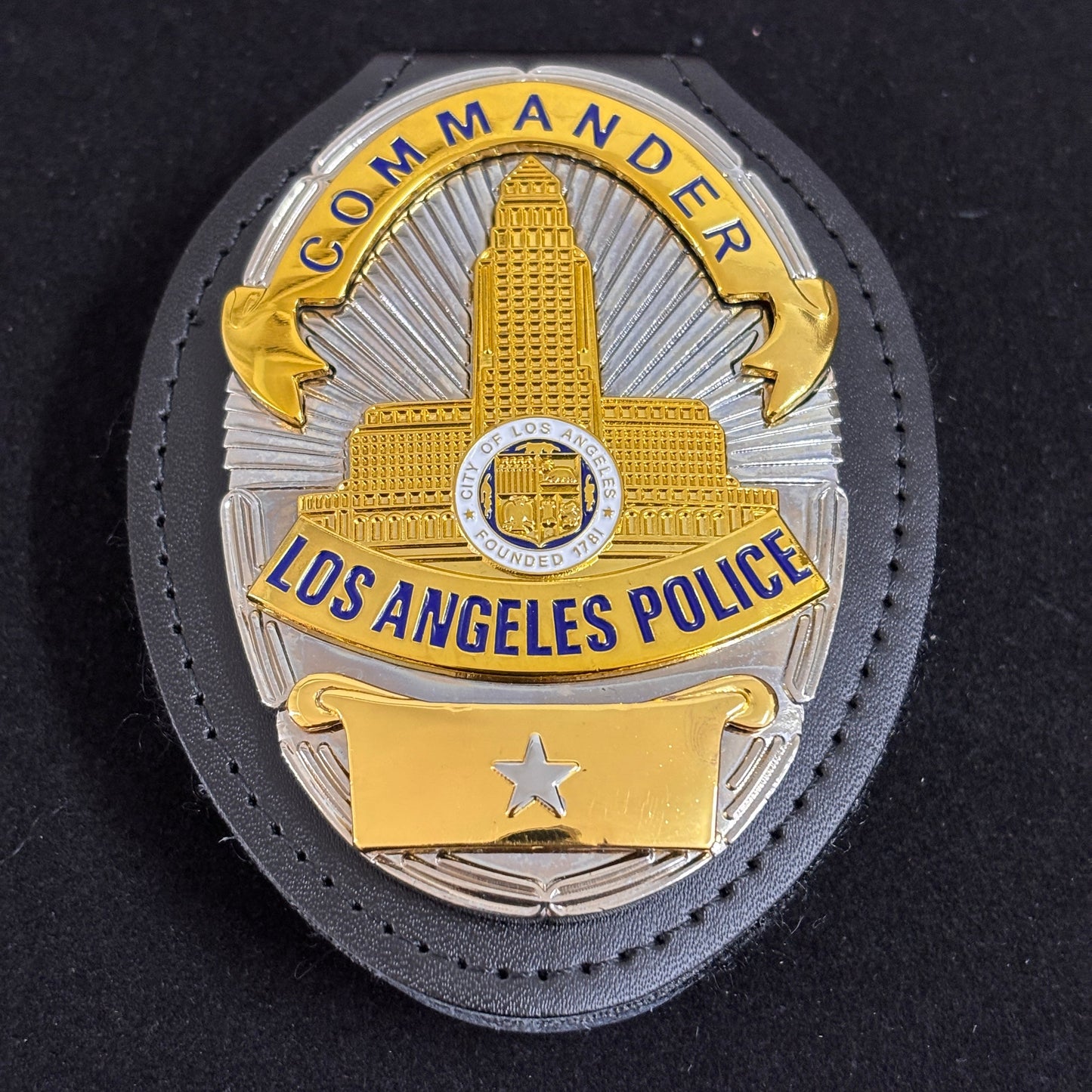 LAPD Commander Los Angeles Police Replica Badge Movie Props 1 Star