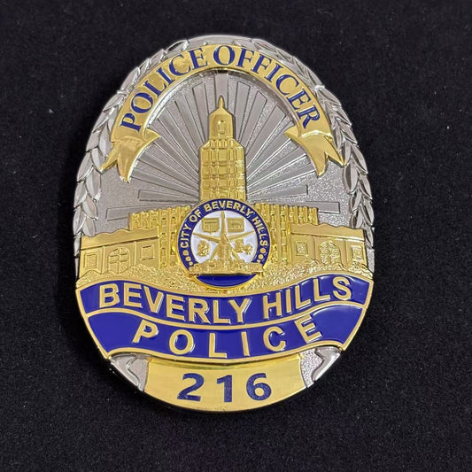 US Beverly Hills Detective Police Badge With Number 216 Replica Movie Props